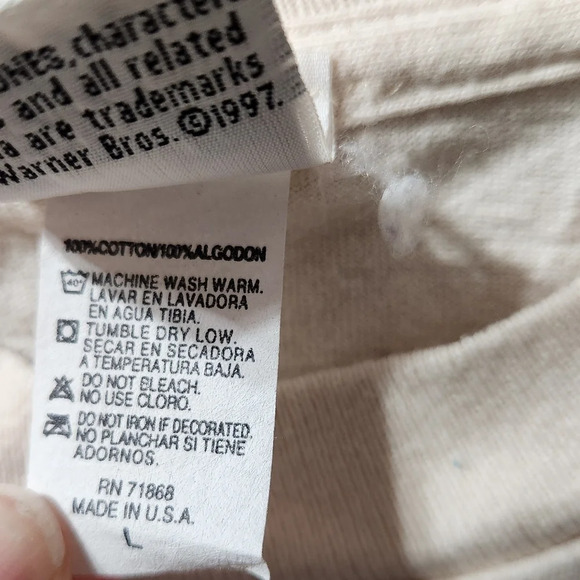 Vintage Looney Tunes Taz Tasmanian Devil "TEED OFF" Graphic Short Sleeve Tshirt - Picture 5 of 8